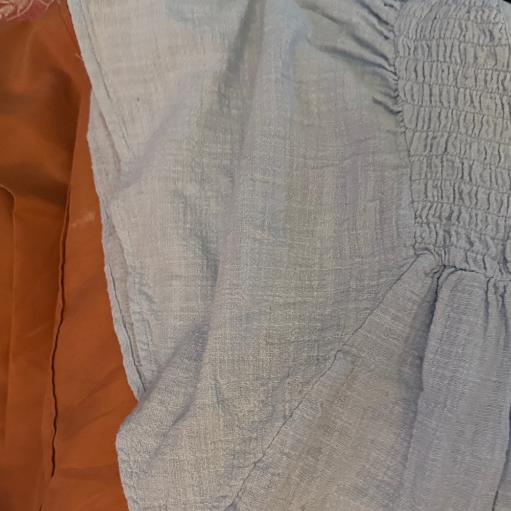 Cato Sky Blue Flutter Sleeve Top - Picture 3 of 4